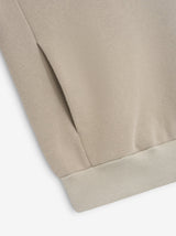 Cotton Cashmere Fleece Half Zip Hoodie