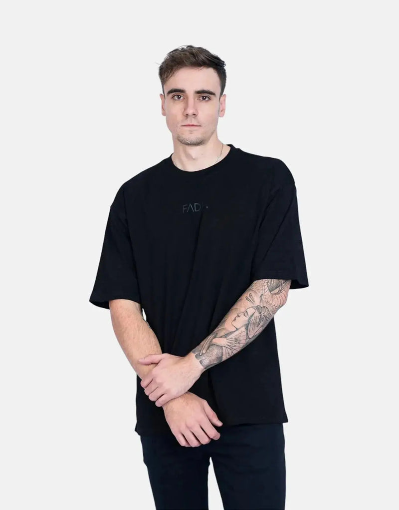 Fade Essential Boxy Black T-Shirt
