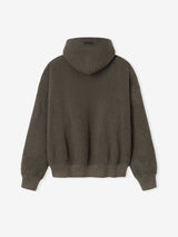 Textured Wool Zip Up Hoodie
