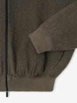 Textured Wool Zip Up Hoodie