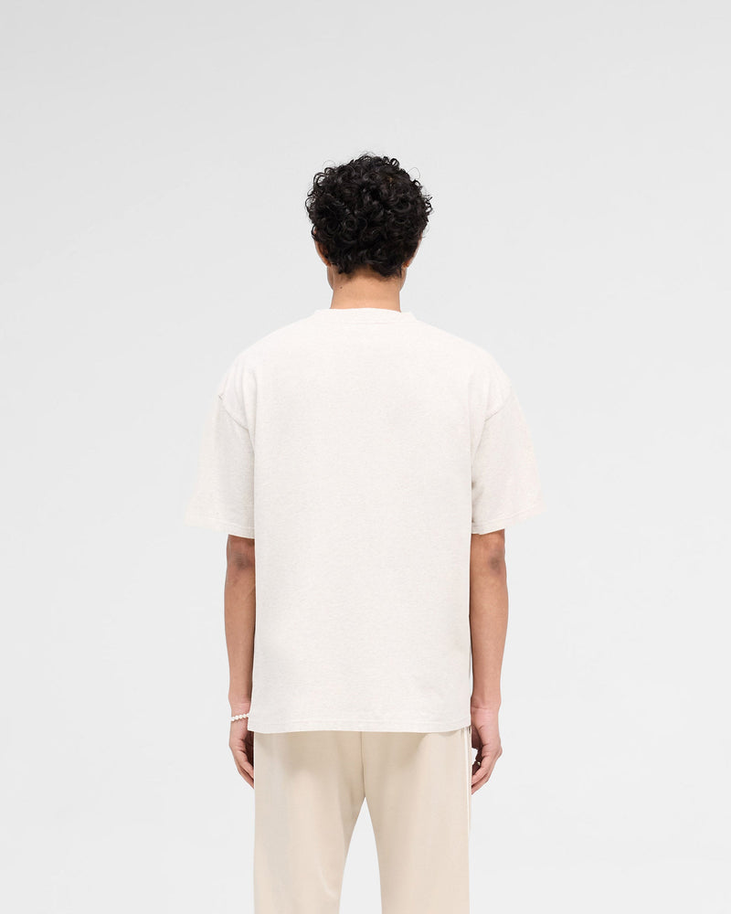 Rep Applique T-Shirt - Cream Marl
