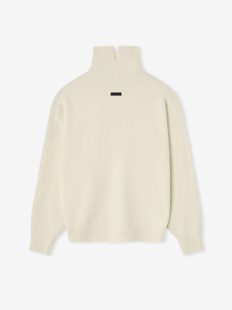 Wool Split High Neck Sweater