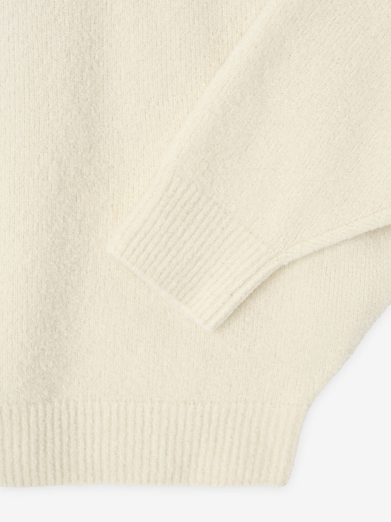 Wool Split High Neck Sweater