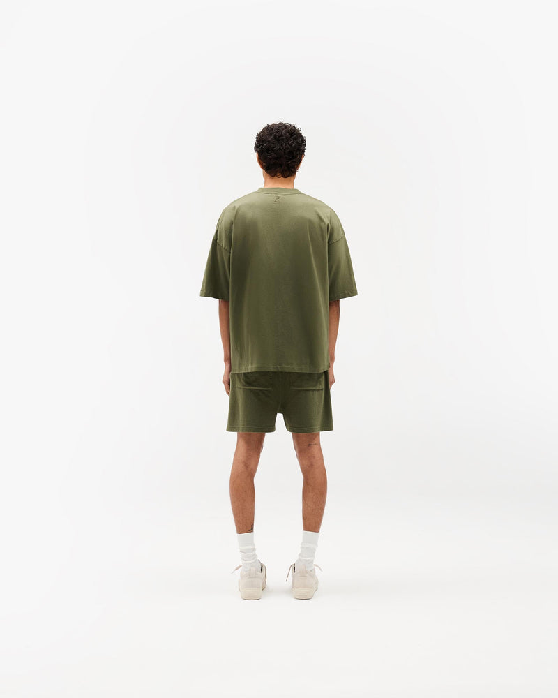 Initial Boxy T-Shirt - Army Green