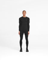 247 Ribbed Long Sleeve Top - Black
