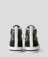 KARL LAGERFELD KLJ VULC BANDANA-PRINT HIGH-TOP SNEAKERS