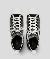 KARL LAGERFELD KLJ VULC BANDANA-PRINT HIGH-TOP SNEAKERS