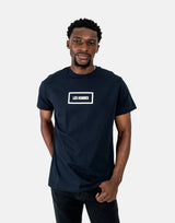 Les Hommes Box Print Navy T-Shirt