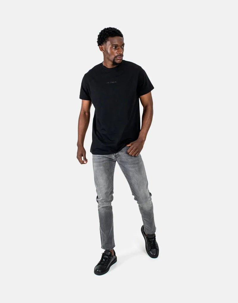 Les Hommes Centre Print Black T-Shirt