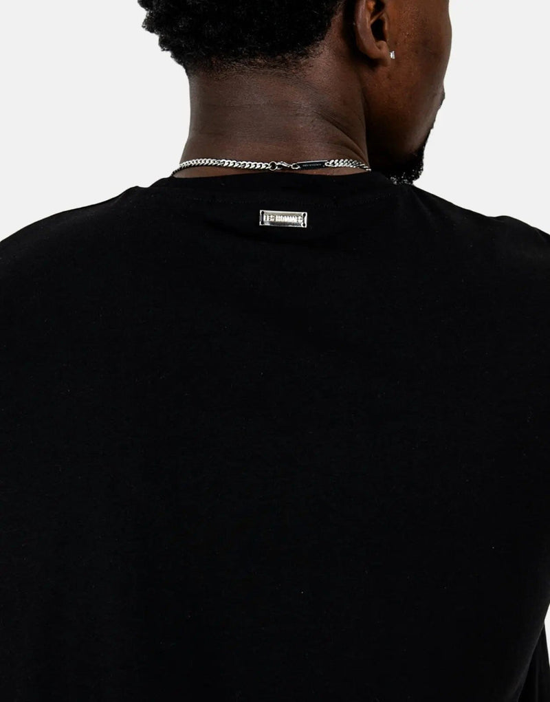 Les Hommes Centre Print Black T-Shirt