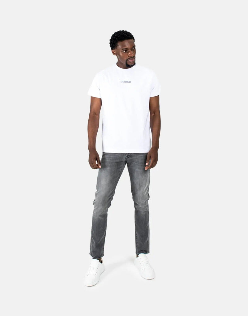 Les Hommes Centre Print White T-Shirt