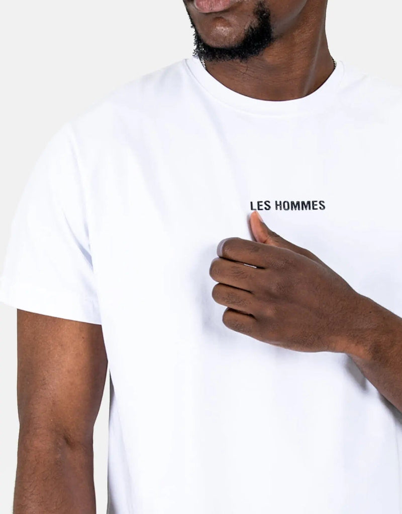 Les Hommes Centre Print White T-Shirt