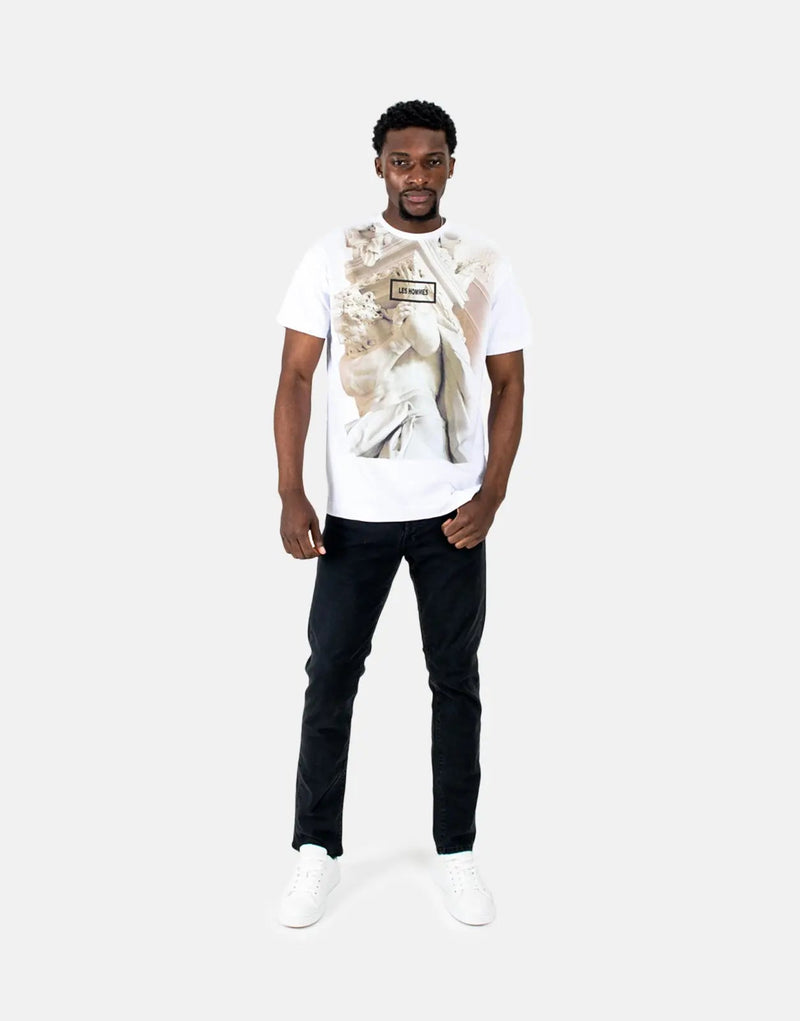 Les Hommes Graphic Print White T-Shirt