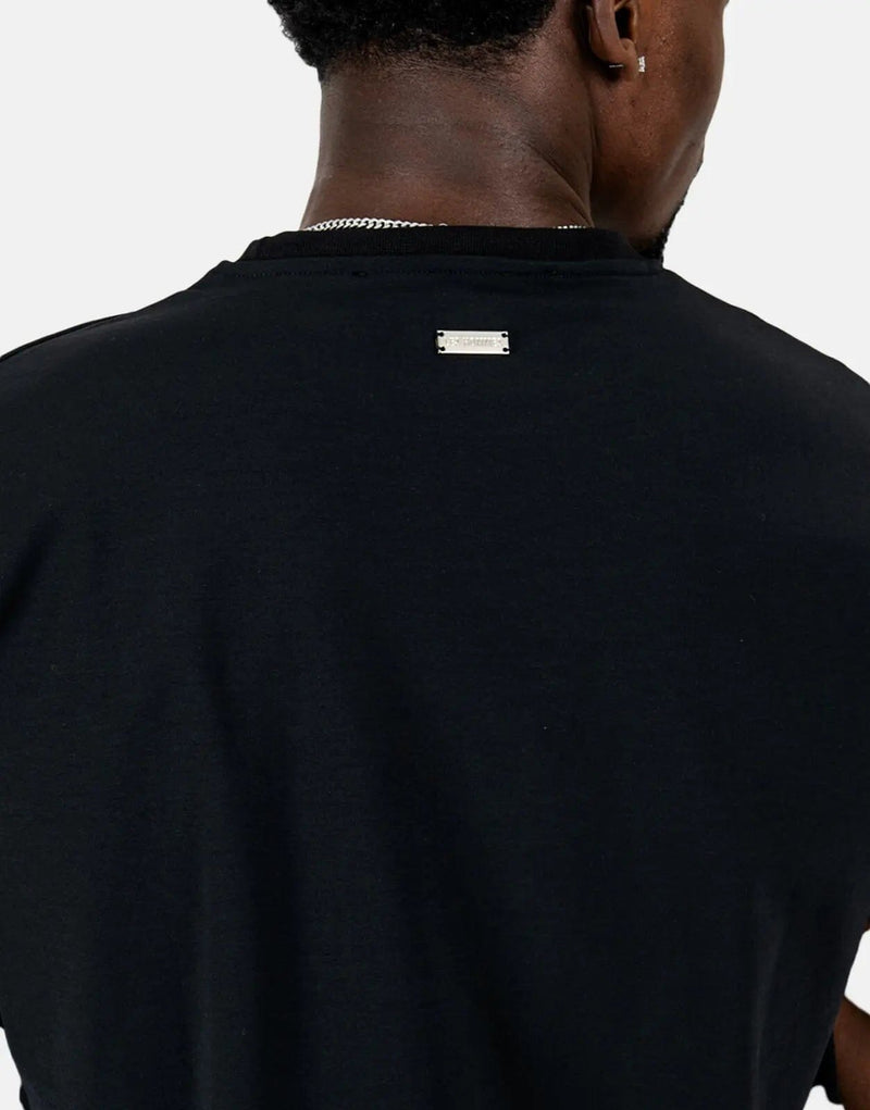 Les Hommes Palm Tree Black T-Shirt