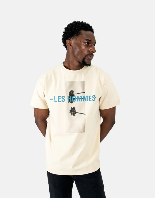 Les Hommes Palm Tree Stone T-Shirt