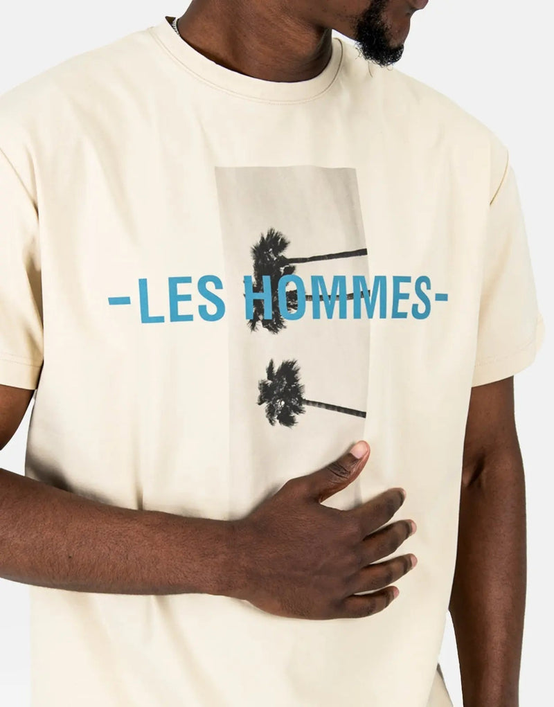 Les Hommes Palm Tree Stone T-Shirt