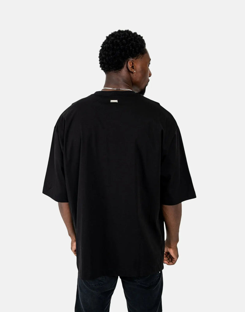 Les Hommes Shadow Graphic Black T-Shirt