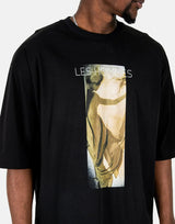 Les Hommes Shadow Graphic Black T-Shirt