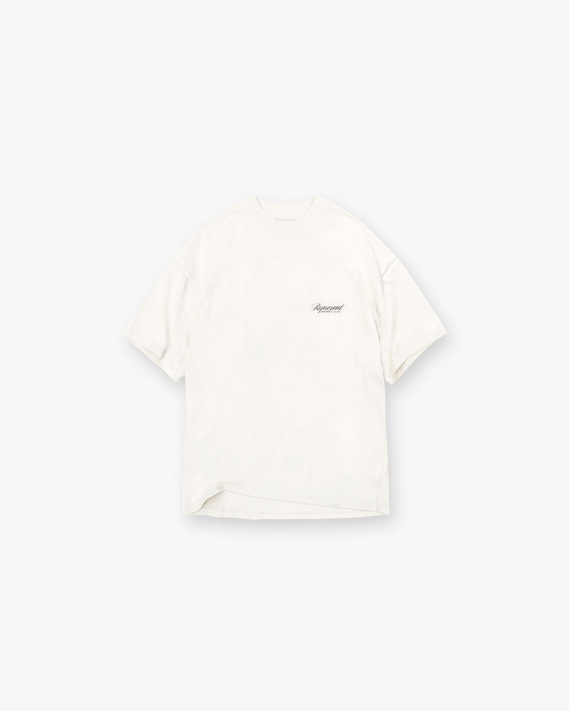 Represent Owners Club Script T-Shirt - Flat White