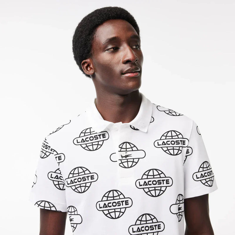Lacoste Globe Print Ultralight Piqué Lacoste Movement Polo Shirt