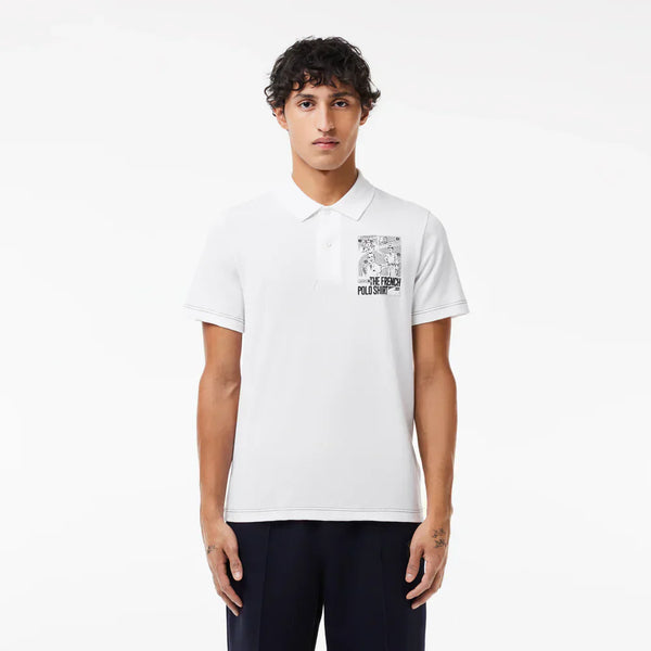 Lacoste Back and Front Print Lacoste Movement Polo Shirt