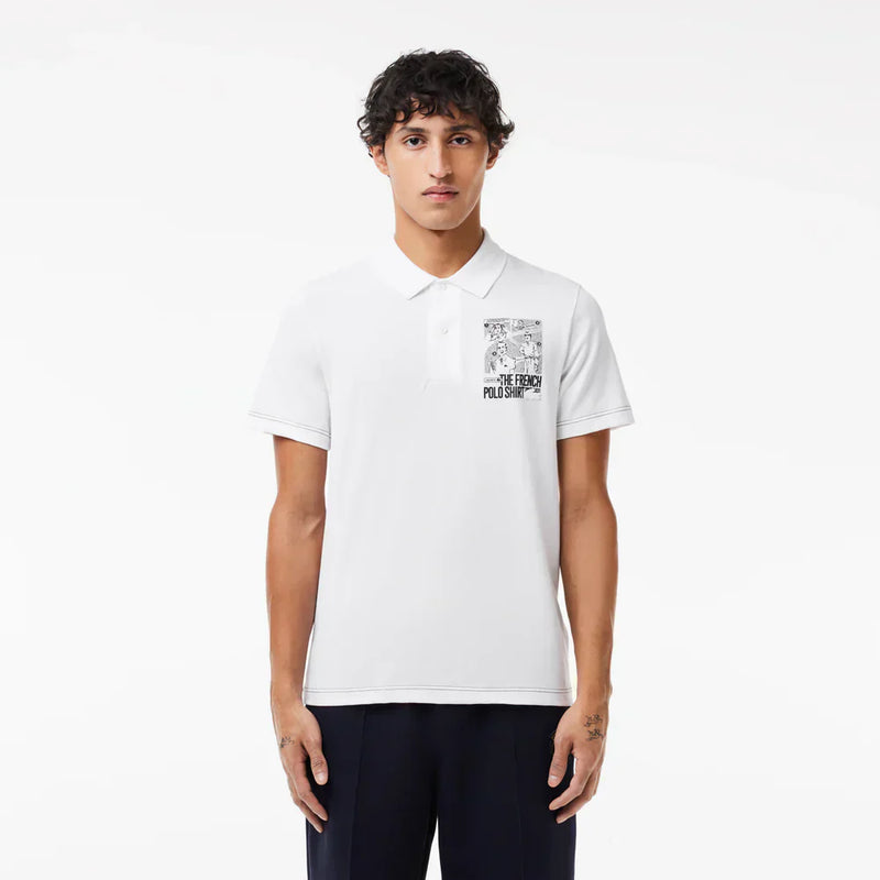 Lacoste Back and Front Print Lacoste Movement Polo Shirt