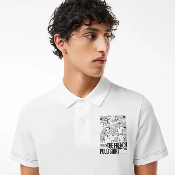 Lacoste Back and Front Print Lacoste Movement Polo Shirt