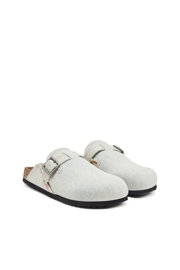 D-Woodstock-Mules in faded denim
