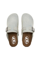 D-Woodstock-Mules in faded denim