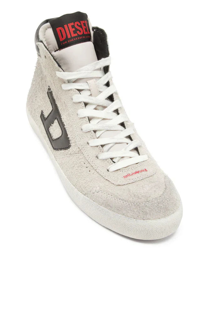 S-Leroji-High-top sneakers in hairy suede