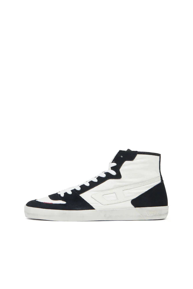 S-Leroji D-Padded-ripstop and suede high-top sneakers