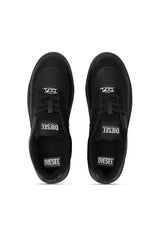 S-Oval Skate-Fabric-panelled leather sneakers