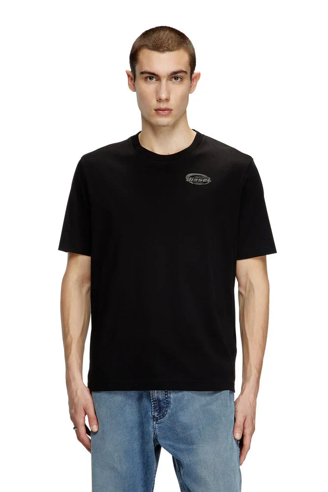 Diesel Mercerized cotton T-shirt with tonal logo
