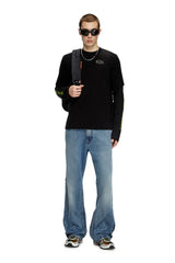 Diesel Mercerized cotton T-shirt with tonal logo