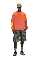 Diesel Acid-wash T-shirt with flocked Oval D logo