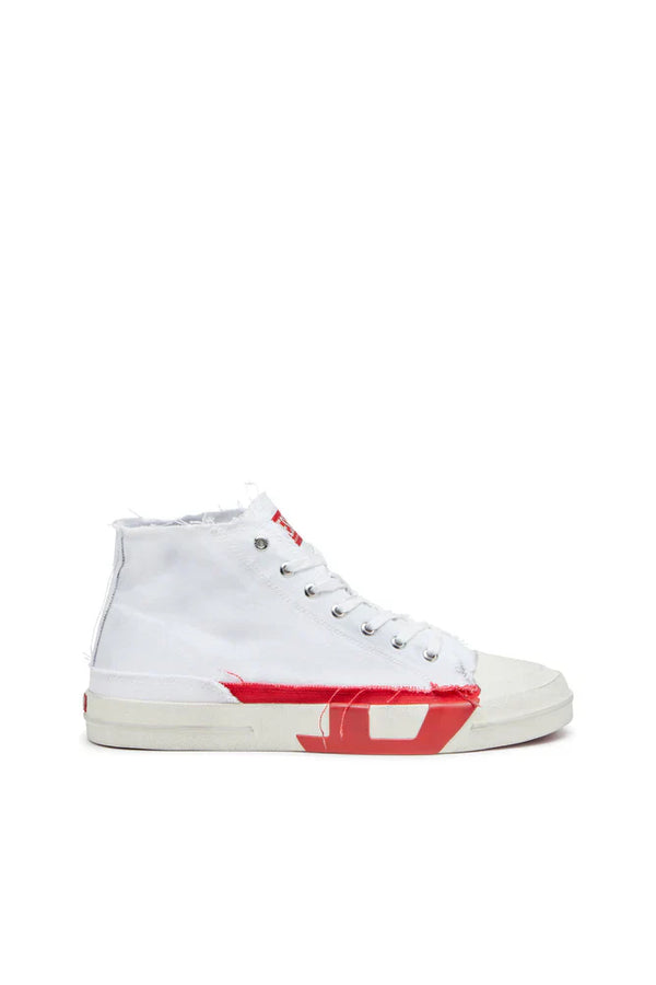 S-D-Verse-Dirty-effect high-top canvas sneakers