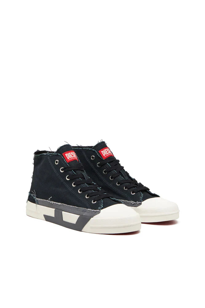 S-D-Verse-High-top sneakers in frayed canvas