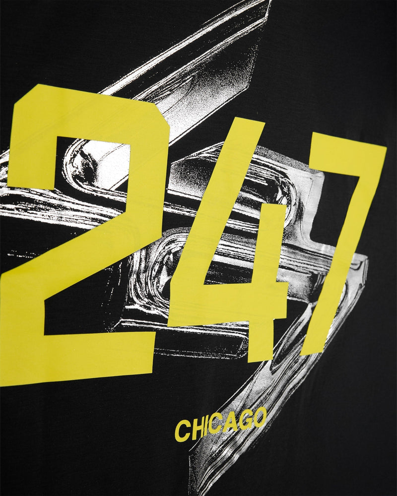 247 Chicago Oversized T-Shirt - Jet Black