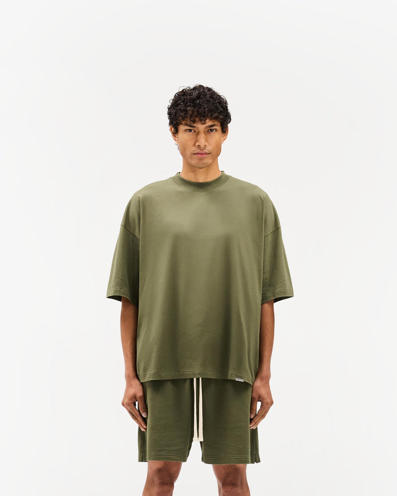Initial Boxy T-Shirt - Army Green