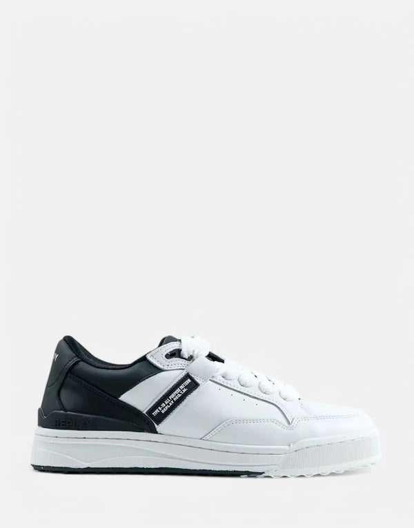 Replay Cross Type L White/Black Sneakers