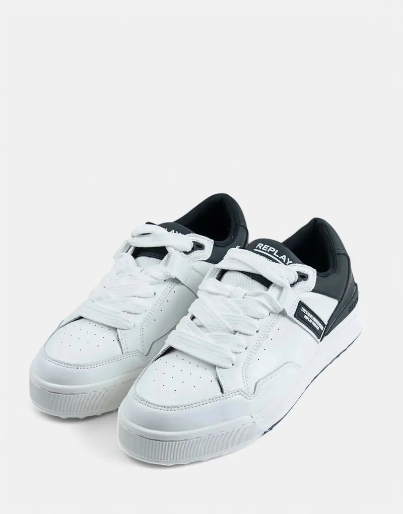Replay Cross Type L White/Black Sneakers