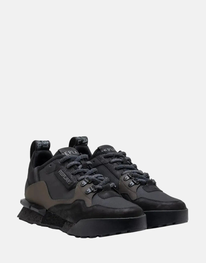 Replay Field Speed Raw Sneaker Black/Dk Grey