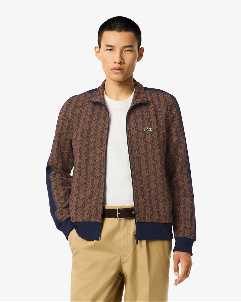 Lacoste Paris Zip-Up Jacquard Track Jacket