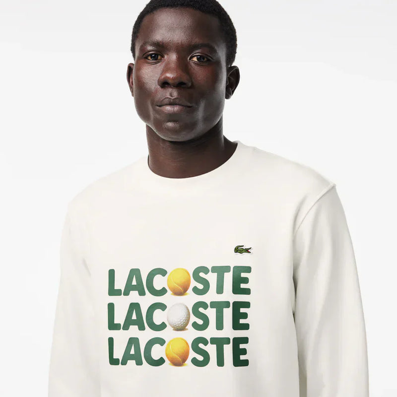 Lacoste Ball Print Fleece Sweatshirt