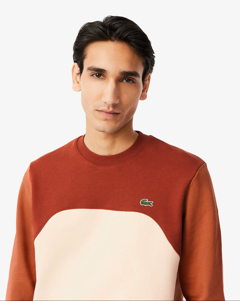 Lacoste Colour-Block Cotton Fleece Sweatshirt