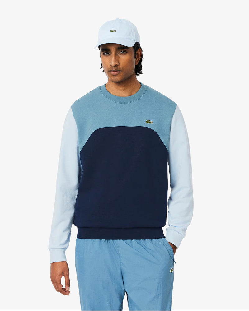 Lacoste Colour-Block Cotton Fleece Sweatshirt