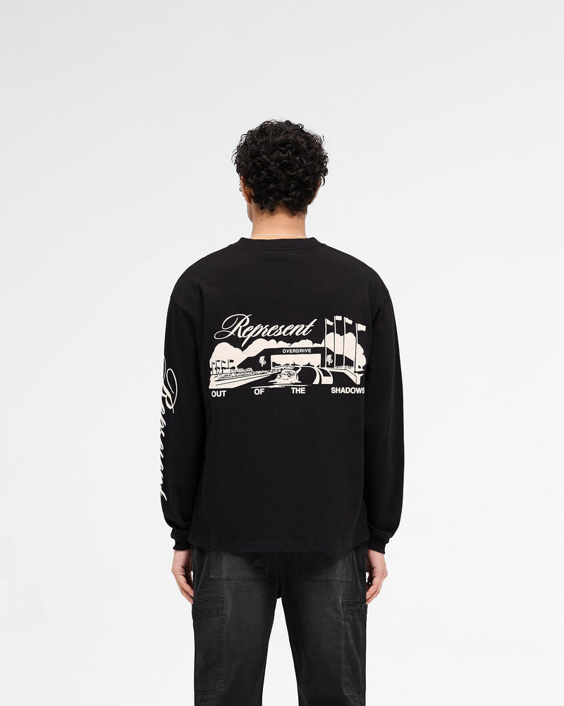 Raceway Long Sleeve T-Shirt - Jet Black