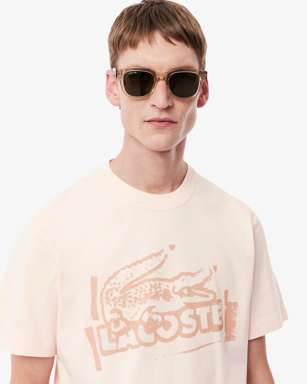 Lacoste Printed Cotton Jersey T-shirt