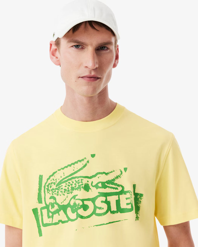 Lacoste Printed Cotton Jersey T-shirt