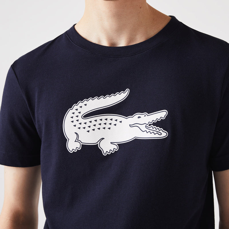 Crew Neck Crocodile Print Organic Cotton T-Shirt